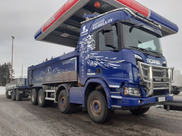 Kaivutyö Salmelan Scania R770
Kaivutyö Salmela Oy:n Scania R770 täysperävaunuyhdistelmä.
Avainsanat: Salmela Scania R770 ABC Hirvaskangas