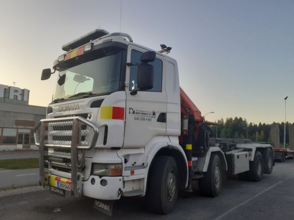 Maanrakennus&Kuljetus Anttosen Scania R500
Maanrakennus&Kuljetus Anttonen Oy:n nosturilla varustettu Scania R500 vaihtolava-auto.
Avainsanat: Anttonen Scania R500 Hirvaskangas